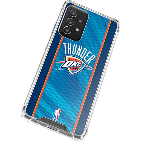 NBA Oklahoma City Thunder Blue Jersey Galaxy A52 5G Clear Case